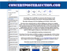 Tablet Screenshot of concertposterauction.com